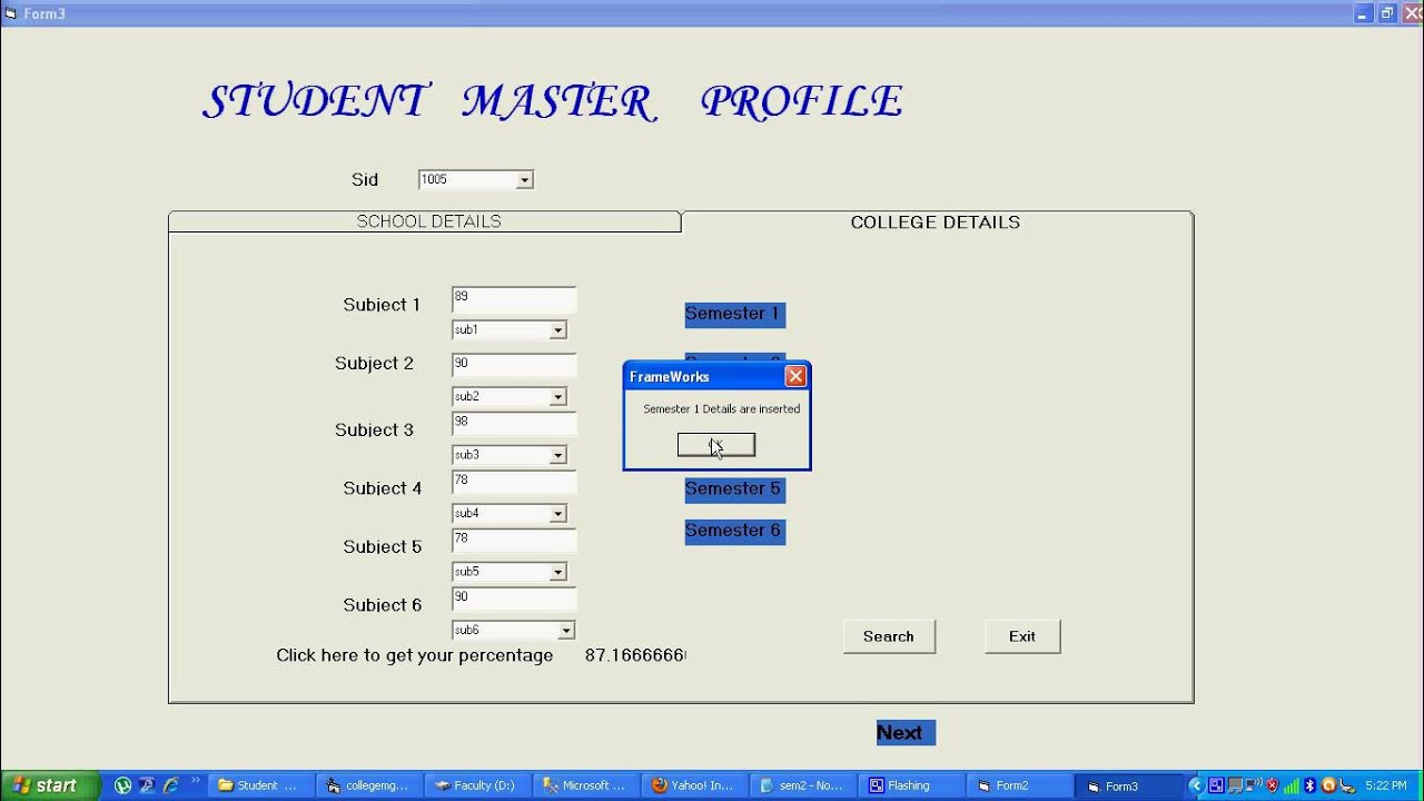 Student Master Profile - VB.NET - YouTube
