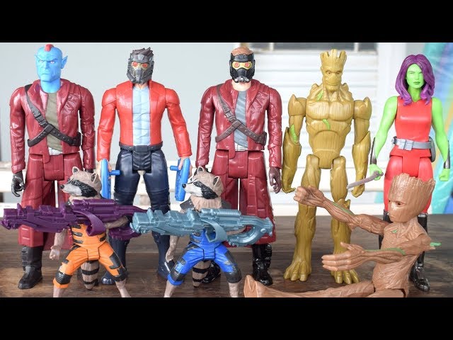 Boneco Star Lord E Groot Guardiões Da Galáxia Marvel Hasbro