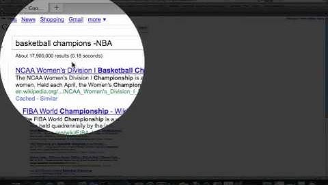Google Tutorial 4: Using the NOT Operator (1:29)