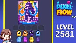 Pixel Flow Level 2581 Solution Walkthrough