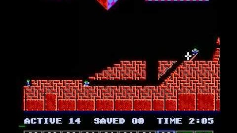 Lemmings (NES) taxing level 19 solution