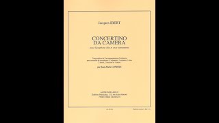 1st Mvt. (Tempo 112)  Concertino da Camera for Alto Saxophone - Play Along / Jacques Ibert