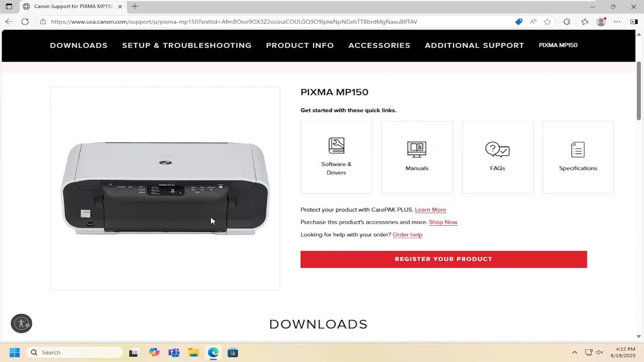How To Install and Setup Canon PIXMA MP150 [Guide] - YouTube