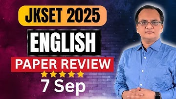 51 to 100 Questions | JKSET 2025 English | JKSET ENGLISH PAPER REVIEW — 7 sep 2025 |   #jkset