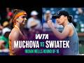Karolina Muchova Gegen Iga Swiatek Achtelfinale Des WTA Turniers Indian Wells 2026 Spielzusam