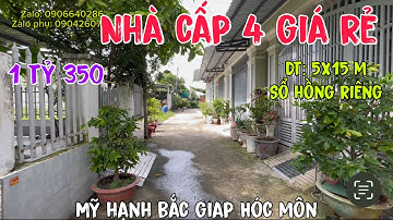 Nhà cấp 4 giá rẻ sổ hồng riêng , Mỹ Hạnh Bắc giáp Hóc Môn 1 tỷ 350 triệu 