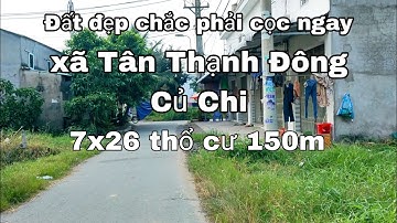 Nhà đất củ chi | giá rẻ | giới thiệu | Lô đất đẹp 7x26 thổ cư 150m mặt tiền đường nhựa thông