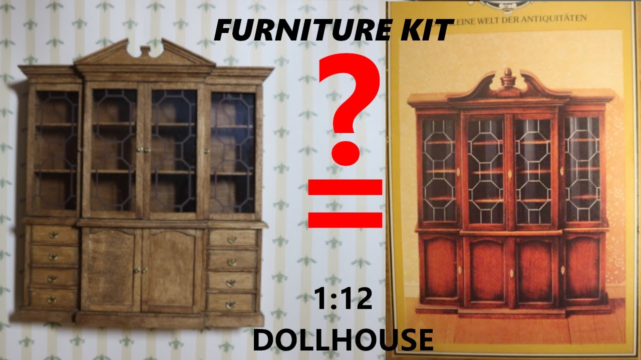 DIY 1:12 Scale Dollhouse Miniatures Furniture Unfinished Victoria Witch  Cabinet