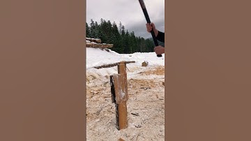 ✅out how nice and sharp😳fiskars splitting 🪓 are can split 2️⃣logs🪵at a time #shorts