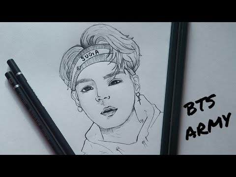 BTS Suga Drawing Wallpapers - Wallpaper Cave