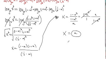 How to Solve a More Complicated Logarithmic Equation