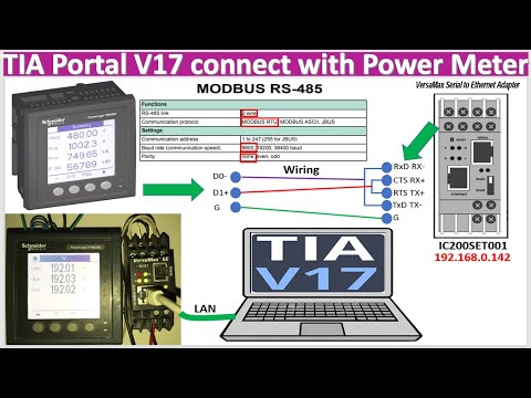 TIA Portal connect directly with Schneider power meter via serial to Ethernet adapter without PLCs