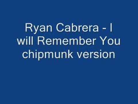 Ryan Cabrera- I will remember you chipmunk version