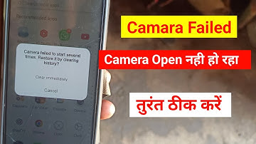 Fix camera failed to start several times restore it by clearing history realme 8