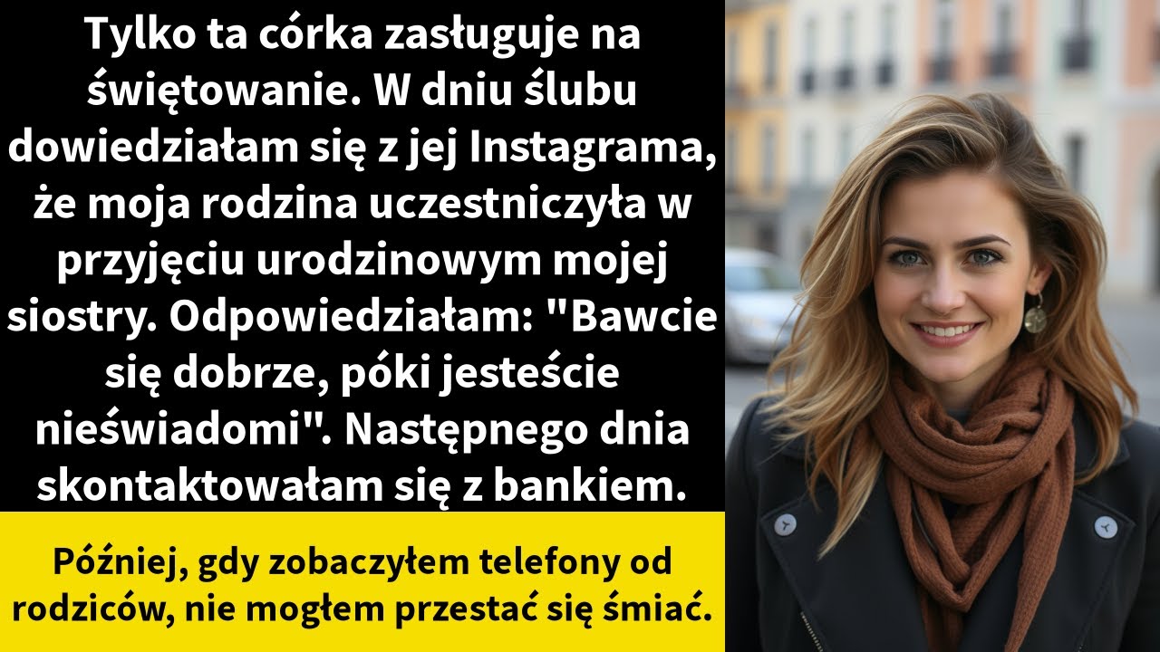 Tylko ta córka zasługuje na świętowanie. W dniu mojego ślubu dowiedziałem się z jej Instagrama,
