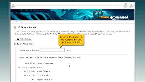 How to use the IP Deny Manager in cPanel