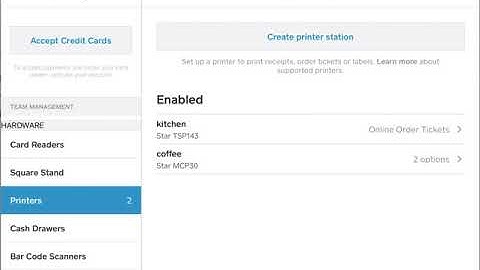 Square Printer Settings - Setting up your printer to print online orders only
