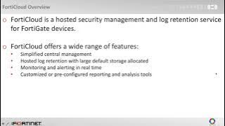 8.1. FortiCloud Overview