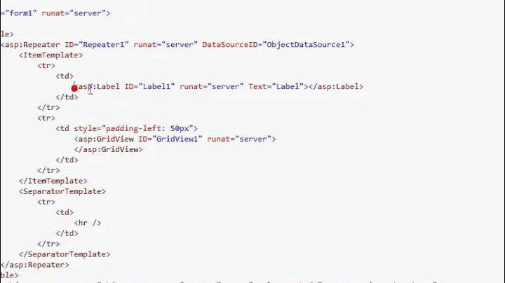 How to Bind a ASP.NET GridView available inside a Repeater (using ObjectDataSource)