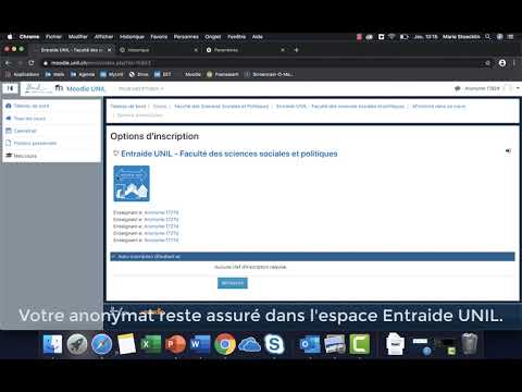 Tutoriel - Comment s'inscrire aux espaces Entraide UNIL (Moodle)?