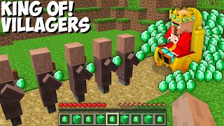 Why ALL VILLAGERS SERVE THIS VILLAGER KING in Minecraft ! KING OF ALL VILLAGERS ?