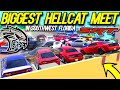 The biggest hellcat car meet  drag racing  drift event in southwest florida