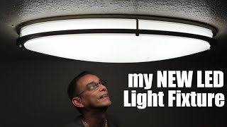 REPLACE FLUORESCENT LIGHTS with LED Light Fixture | SUPER Bright!