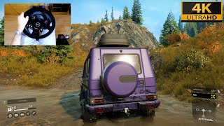 SNOWRUNNER - MERCEDES-BENZ G63 AMG  - EXTREME OFF-ROAD with THRUSTMASTER TX + TH8A - 4K