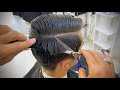 قصة شعر ★احترافية★ من دون استعمال الماكنة فقط بالمشط والمقص✂️💈 Cut hair with scissors and a comb