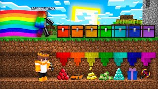 картинка: МЕН РАДУГАНЫ 5 ТӘСІЛ АРҚЫЛЫ ТОНАДЫМ! қазақша  майнкрафт казакша айсеи