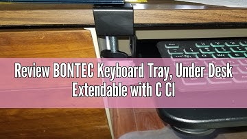 Review BONTEC Keyboard Tray, Under Desk Extendable with C Clamp, Large Format, Stable Sliding Keyboa