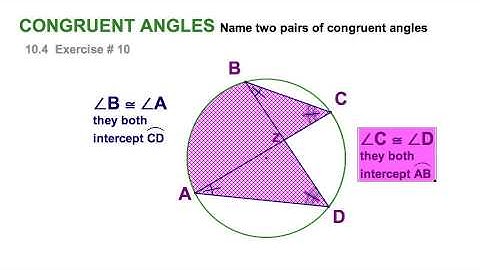 Angles Inscribed in Circles / 10.4