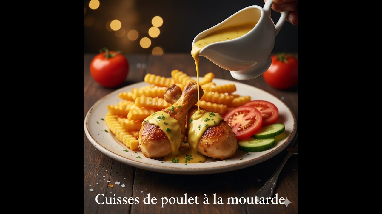Recette de Cuisses de poulet à la moutarde facile et rapide. - YouTube