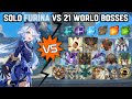 Solo c0 furina vs 21 world bosses without food buff  genshin impact