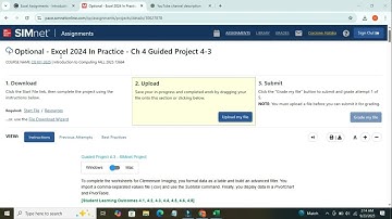 Excel 2024 In Practice | Chapter 4 Guided Project 4-3 Step-by-Step SIMnet Assignment Help Excel 2021