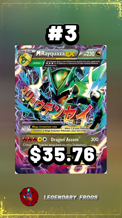 Top 5 Mega Rayquaza Pokemon Cards #shorts #top5 #pokemoncards #megarayquaza