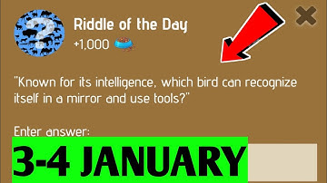 Riddle Of The Day Zoo 3 January | Zoo Riddle Of The Day Code | 3 January Riddle zoo