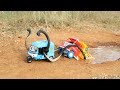 Truck Stuck in Pit Pulling Out Auto Rickshaw | King Cobra Snake | CS kids Toy