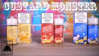 NEW Custard Monster from Monster Vape Labs! 3 Flavor Review! VapingwithTwisted420