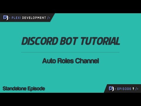 Discord Bot Tutorial Auto Roles Channel Standalone Youtube