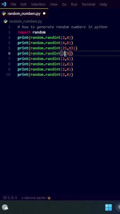 How to use random module in python #shorts - YouTube