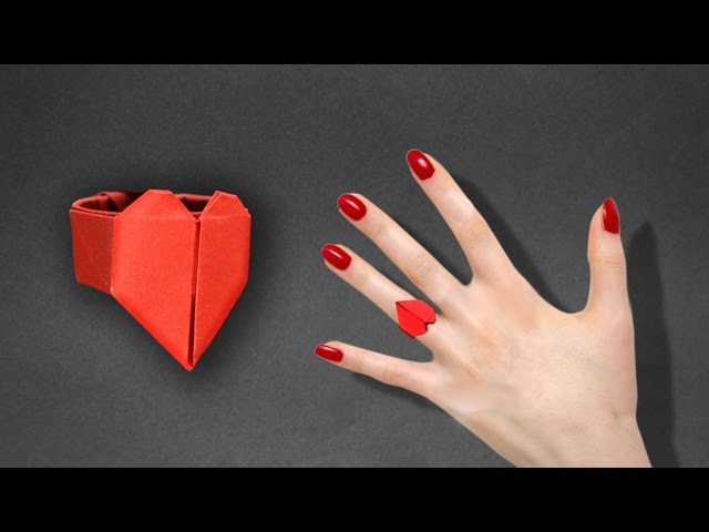 Origami: Heart Ring. - Instructions in English (BR)   @EasyOrigamiAndCrafts class=