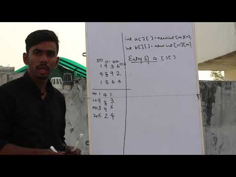 Transpose Matrix Array ISC Practical Program 2019 Prateik Sharma
