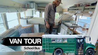 VANTOUR | COUPLE CONVERTED THEIR SCHOOL BUS INTO A ROLLING HOME