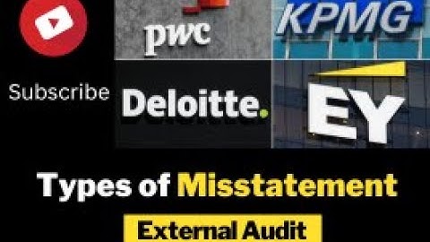 TYPES OF MISSTATEMENTS IN AUDIT | IMPACT ON AUDIT OPIONION | EXTERNAL AUDIT | BEING AUDITOR