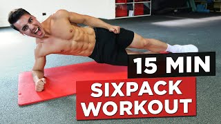 15 MIN SIXPACK WORKOUT (NO EQUIPMENT BODYWEIGHT WORKOUT)