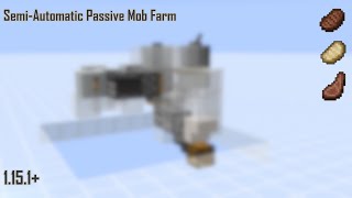 Semi-Automatic Passive Mob Farm for Minecraft 1.15.1+ (Cooks Food Automatically!) | Tutorial
