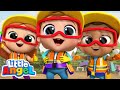 Construction Workers Song | Little Angel Job and Career Songs | Nursery Rhymes for Kids