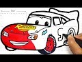 How to draw lightning mcqueen disney pixar cars  easiest stepbystep drawing coloring for kids