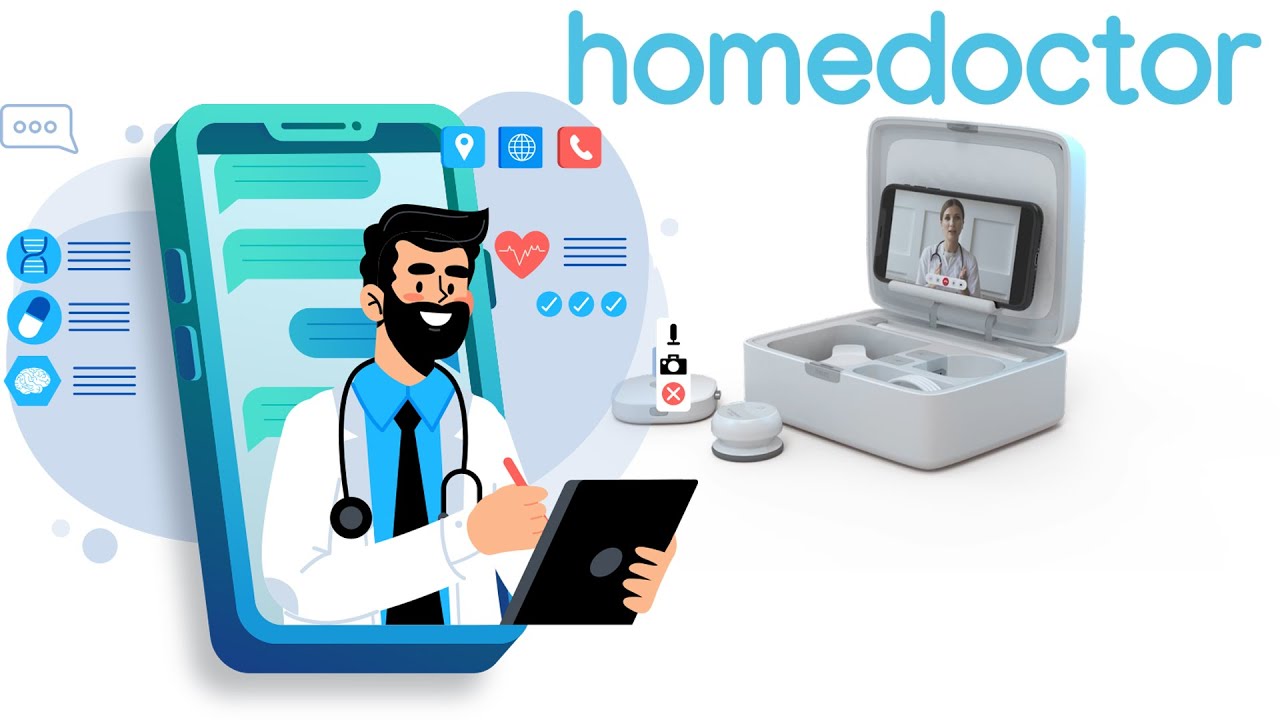 Animated explainer video for Home Doctor healthcare app telemedicine
